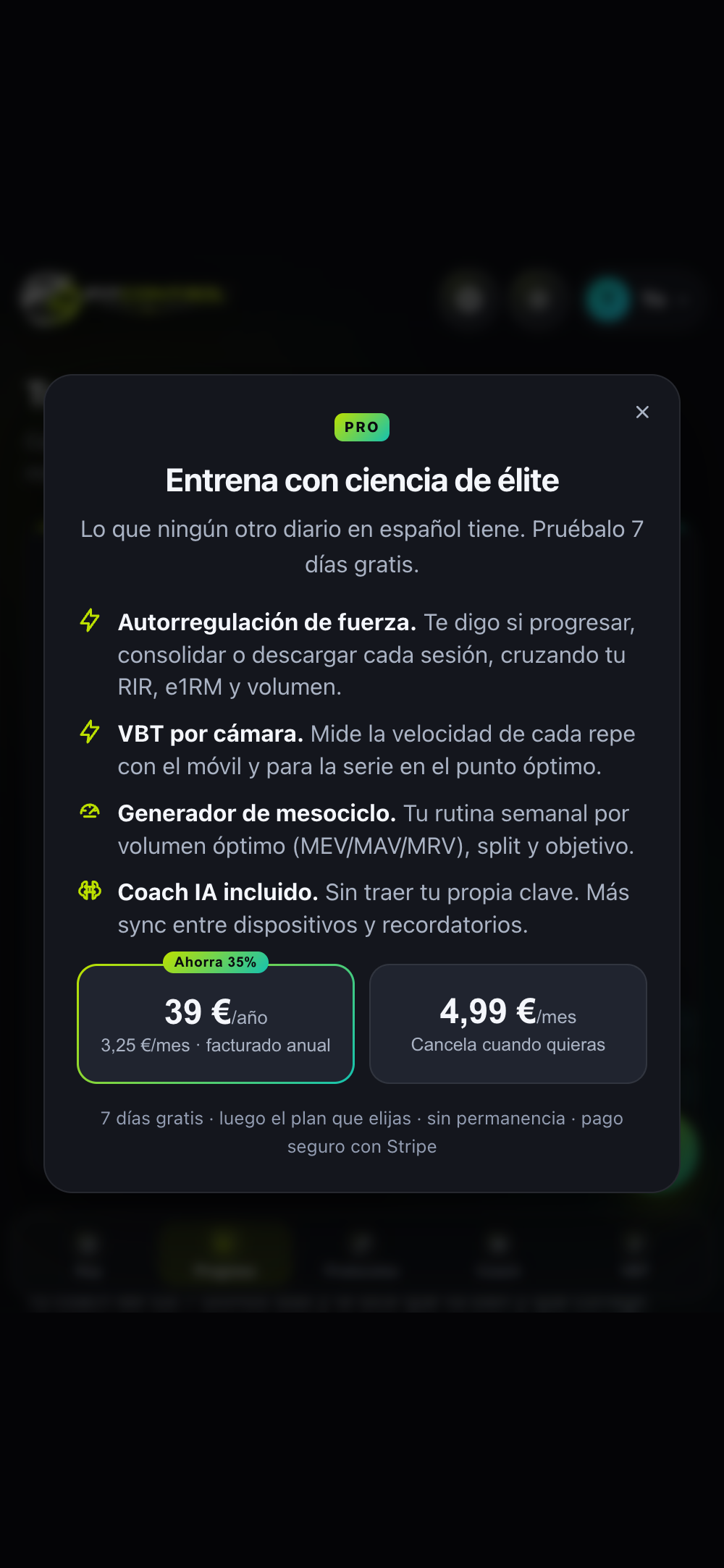 Autorregulación, VBT y mesociclos